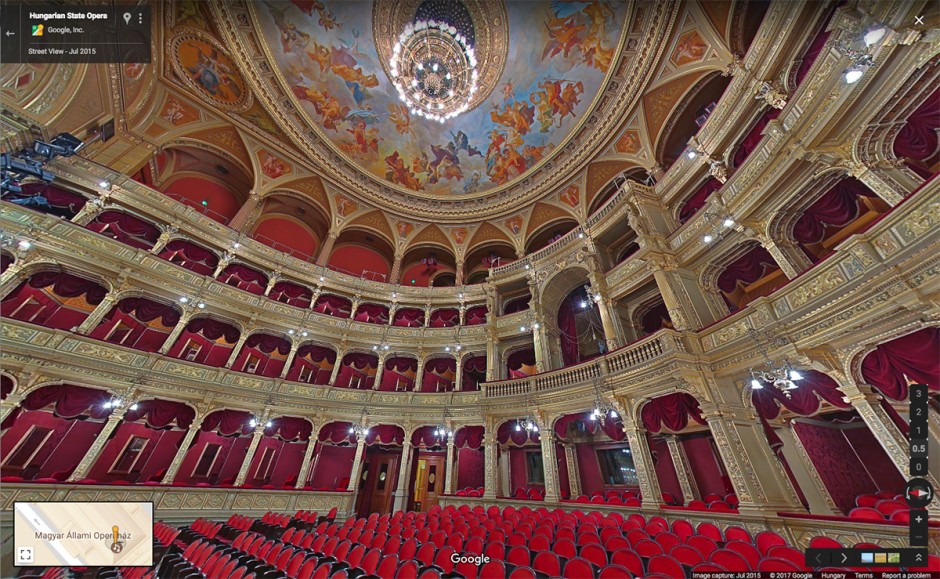 360-градусная панорама главного зала | © Венегерская государственная опера